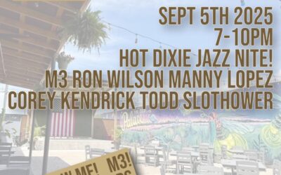 Hot Dixie Jazz Nite!  On the Rock’s stage September 26th 7-10PM.  M3 Duo Dietz Soliz Guitar.